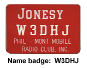 Name badge: W3DHJ