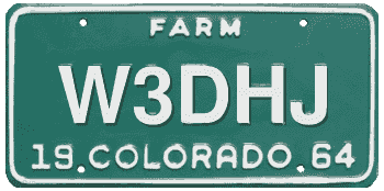 W3DHJ - Colo License PLate