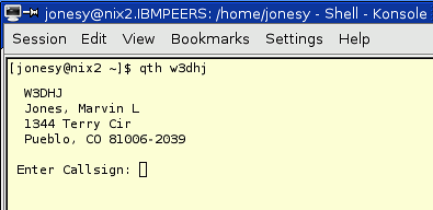 `qth` script `qth` script